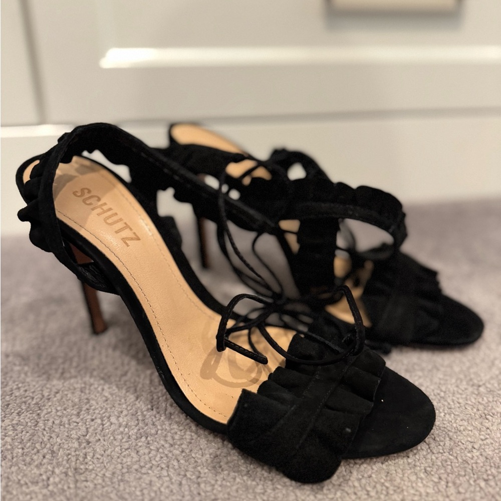 Schutz Black Women's Heeled Sandals